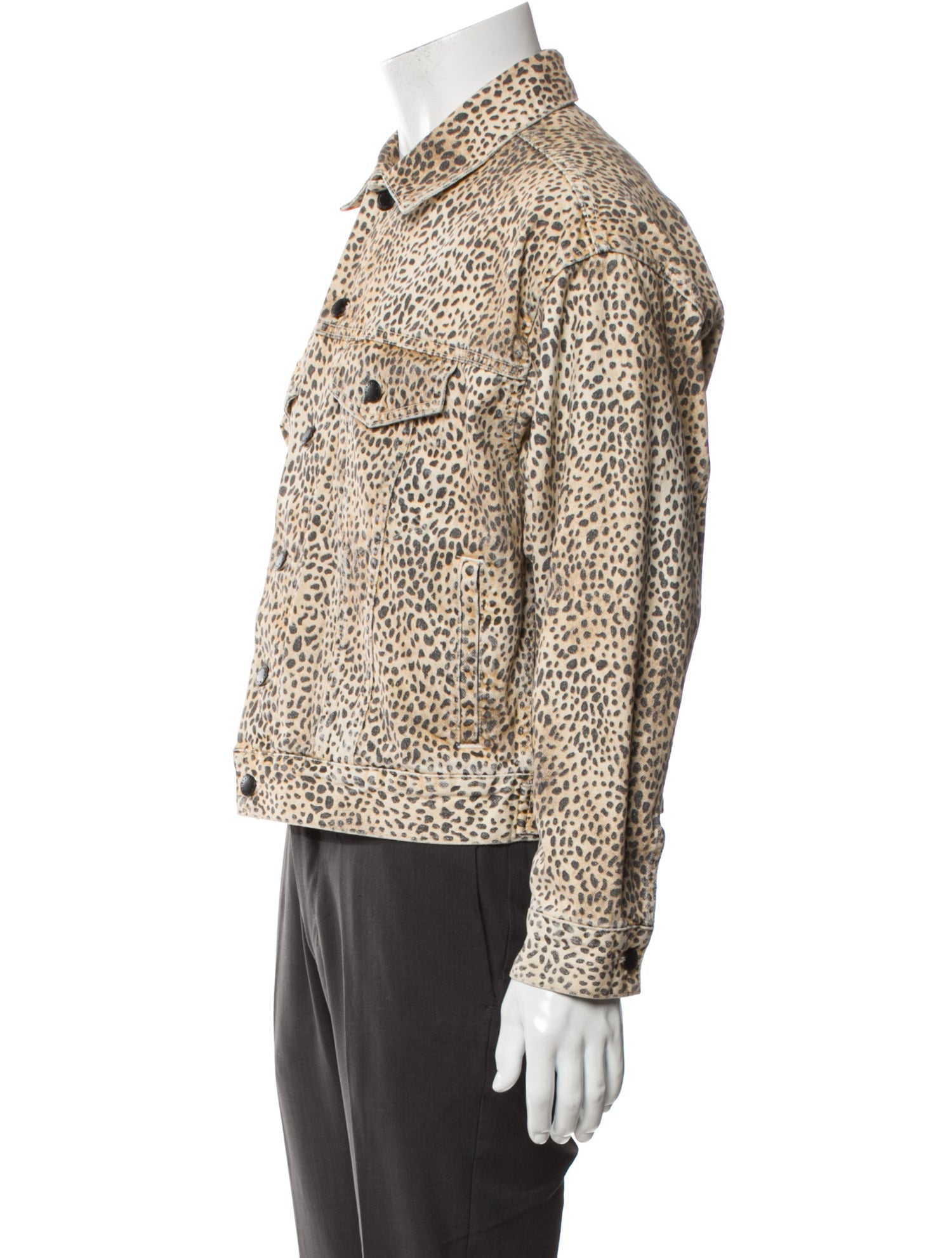 Alexander Wang Animal Print Trucker Jacket