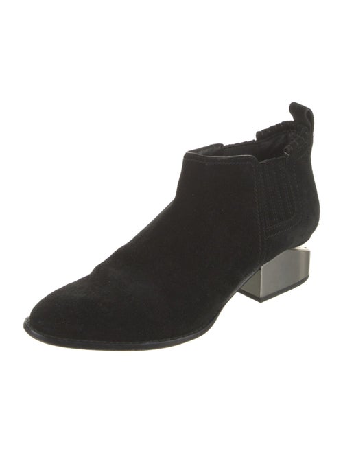 Alexander Wang Suede Leather Trim Embellishment Chelsea Boots
