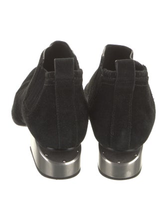 Alexander Wang Suede Leather Trim Embellishment Chelsea Boots