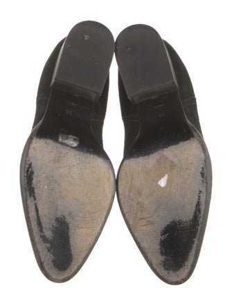 Alexander Wang Suede Leather Trim Embellishment Chelsea Boots