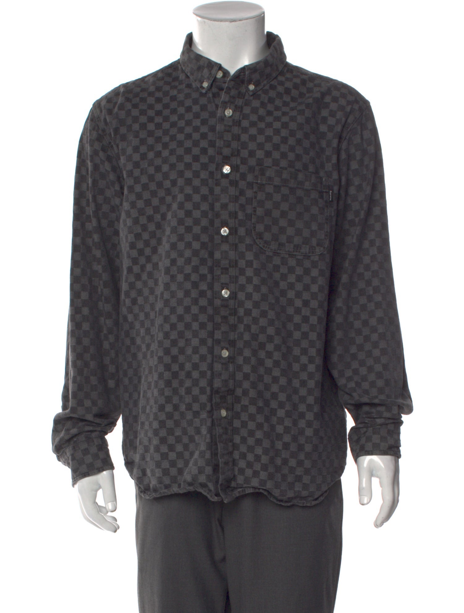 Supreme Plaid Print Long Sleeve Shirt