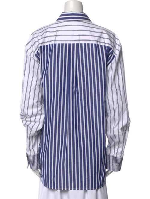Alexander Wang Striped Long Sleeve Button-Up Top
