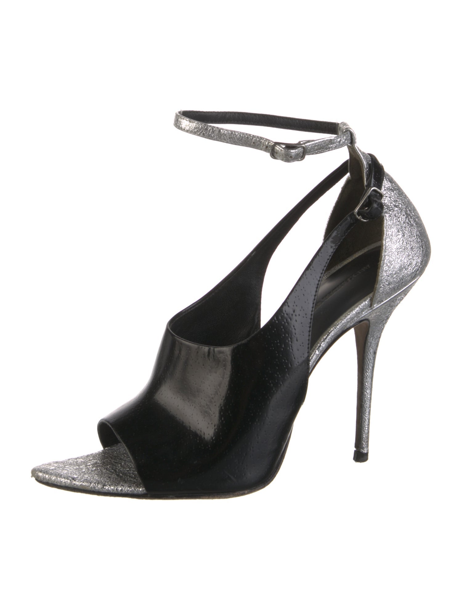 Alexander Wang Leather Colorblock Pattern Slingback Pumps