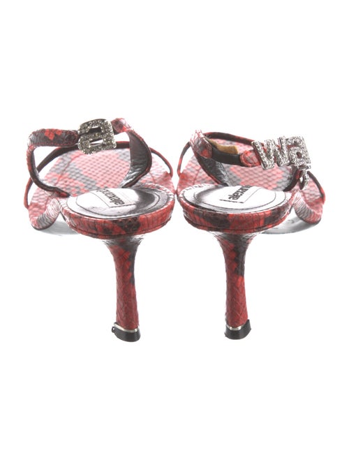 Alexander Wang Snakeskin Animal Print Slingback Sandals