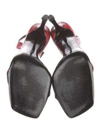 Alexander Wang Snakeskin Animal Print Slingback Sandals