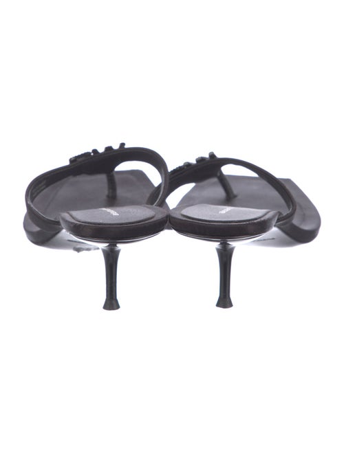 Alexander Wang Satin Crystal Embellishments Slides