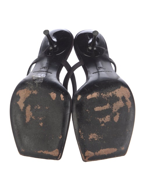 Alexander Wang Satin Crystal Embellishments Slides