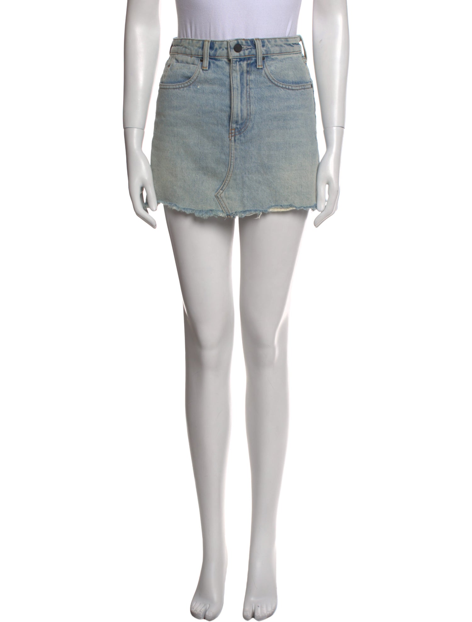 Alexander Wang Distressed Accents Mini Skirt