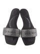 Alexander Wang Leather Crystal Embellishments Slides