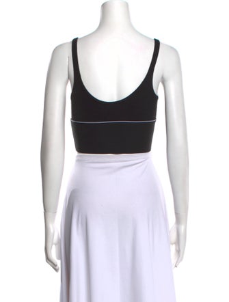 Alexander Wang Graphic Print Scoop Neck Crop Top