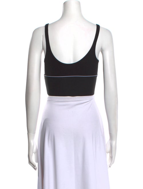 Alexander Wang Graphic Print Scoop Neck Crop Top