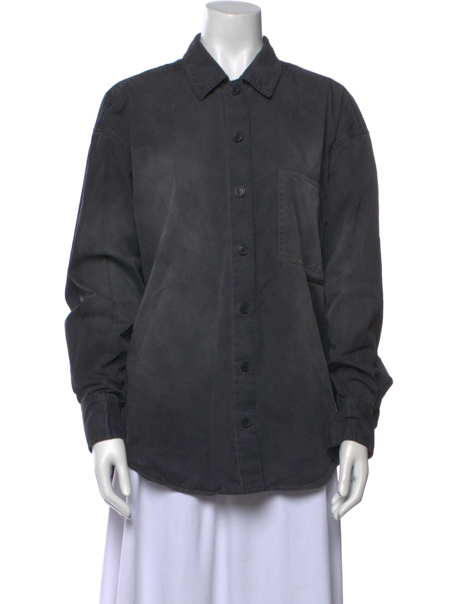 Alexander Wang Long Sleeve Button-Up Top