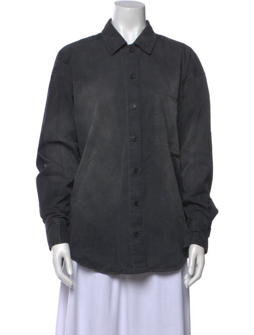 Alexander Wang Long Sleeve Button-Up Top