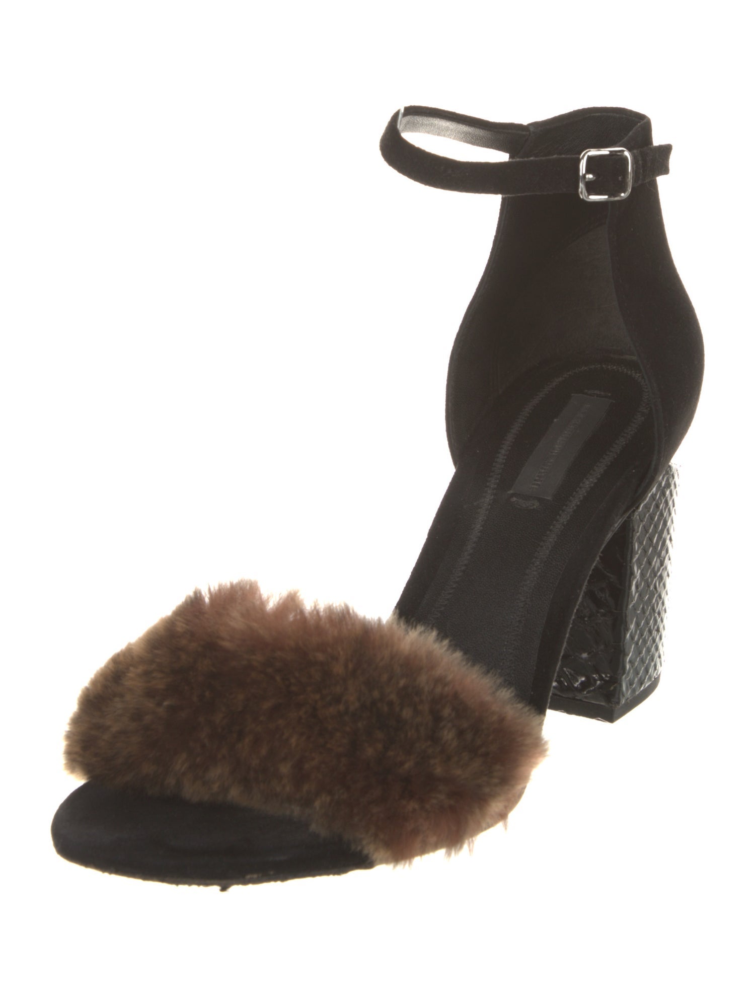 Alexander Wang Fur Fur Trim Sandals