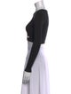 Alexander Wang Scoop Neck Long Sleeve Crop Top