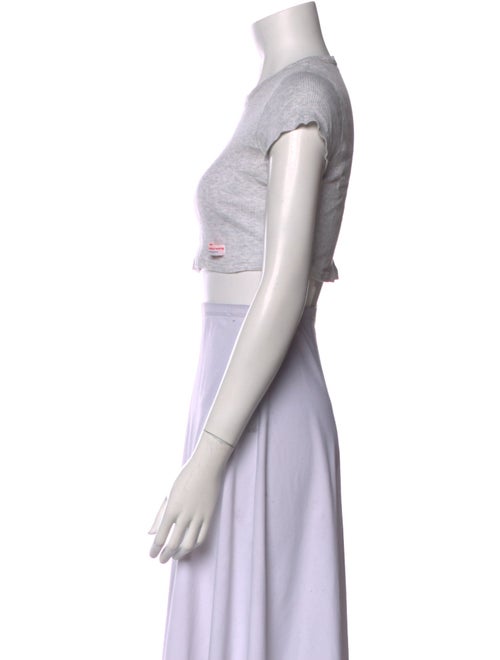 Alexander Wang Crew Neck Short Sleeve Crop Top