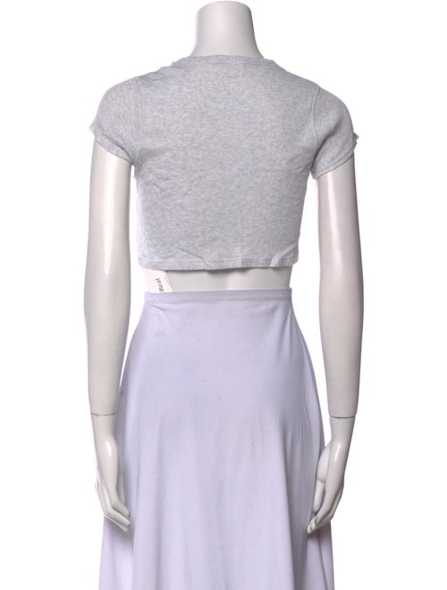 Alexander Wang Crew Neck Short Sleeve Crop Top