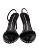 Alexander Wang Patent Leather Studded Accents Slingback Sandals