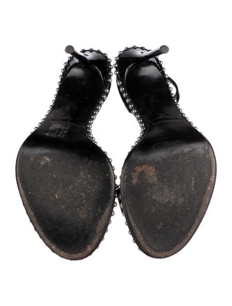 Alexander Wang Patent Leather Studded Accents Slingback Sandals