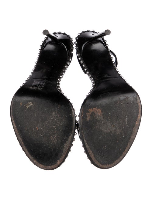 Alexander Wang Patent Leather Studded Accents Slingback Sandals