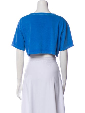 Alexander Wang Scoop Neck Short Sleeve Crop Top