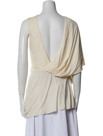 Alexander Wang Cowl Neck Three-Quarter Sleeve Top