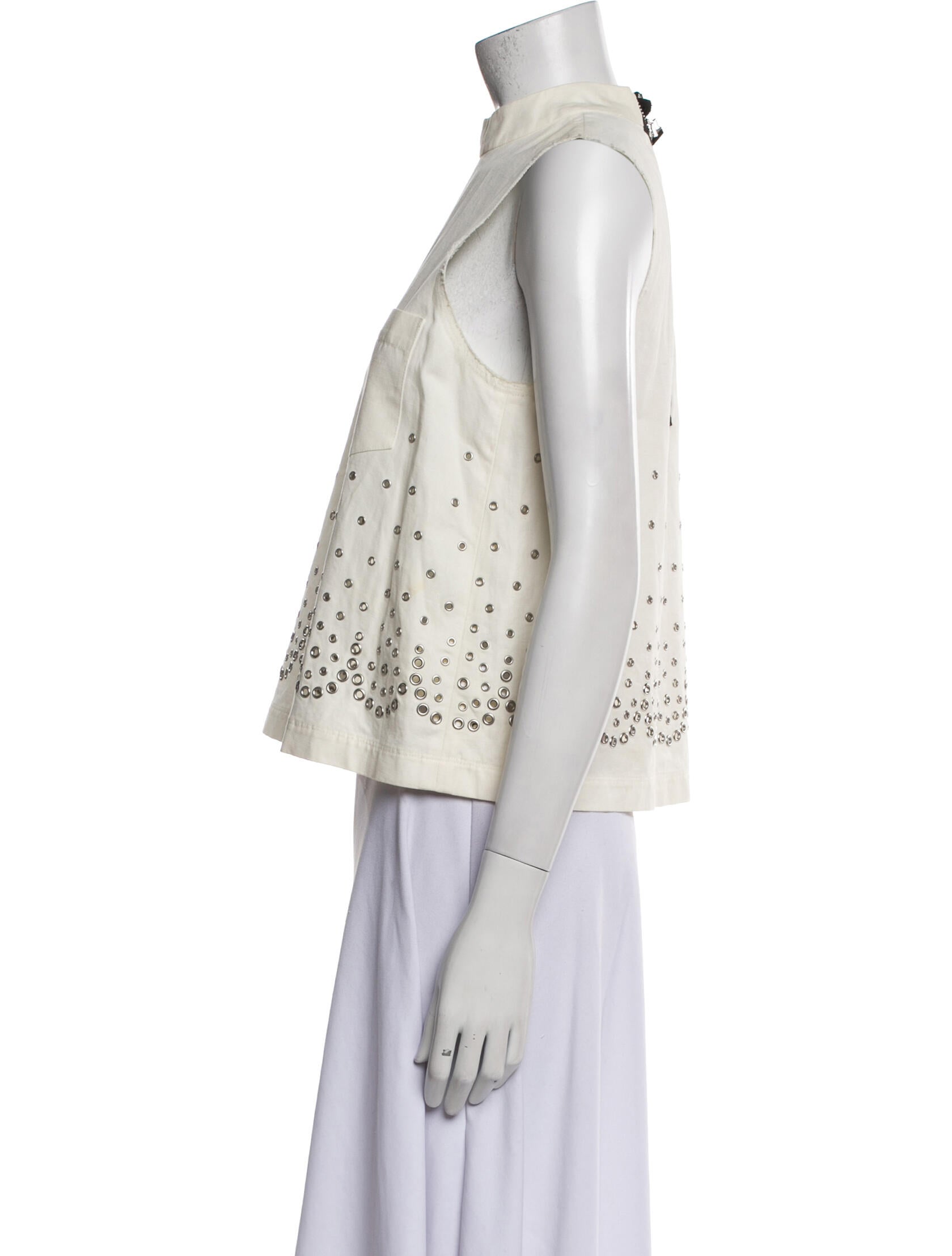 Alexander Wang Mock Neck Sleeveless Crop Top