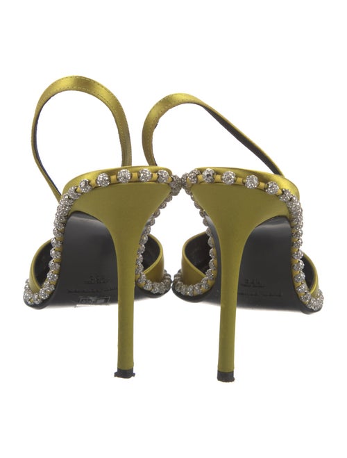 Alexander Wang Satin Crystal Embellishments Slingback Pumps