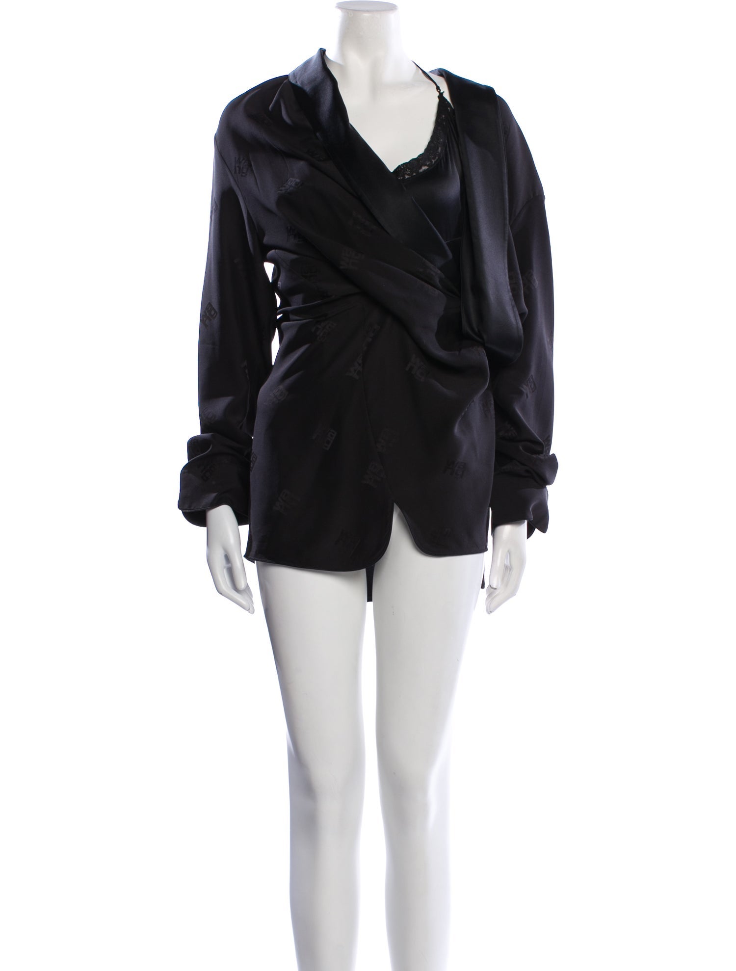 Alexander Wang Silk Pleated Accents Lounge Set