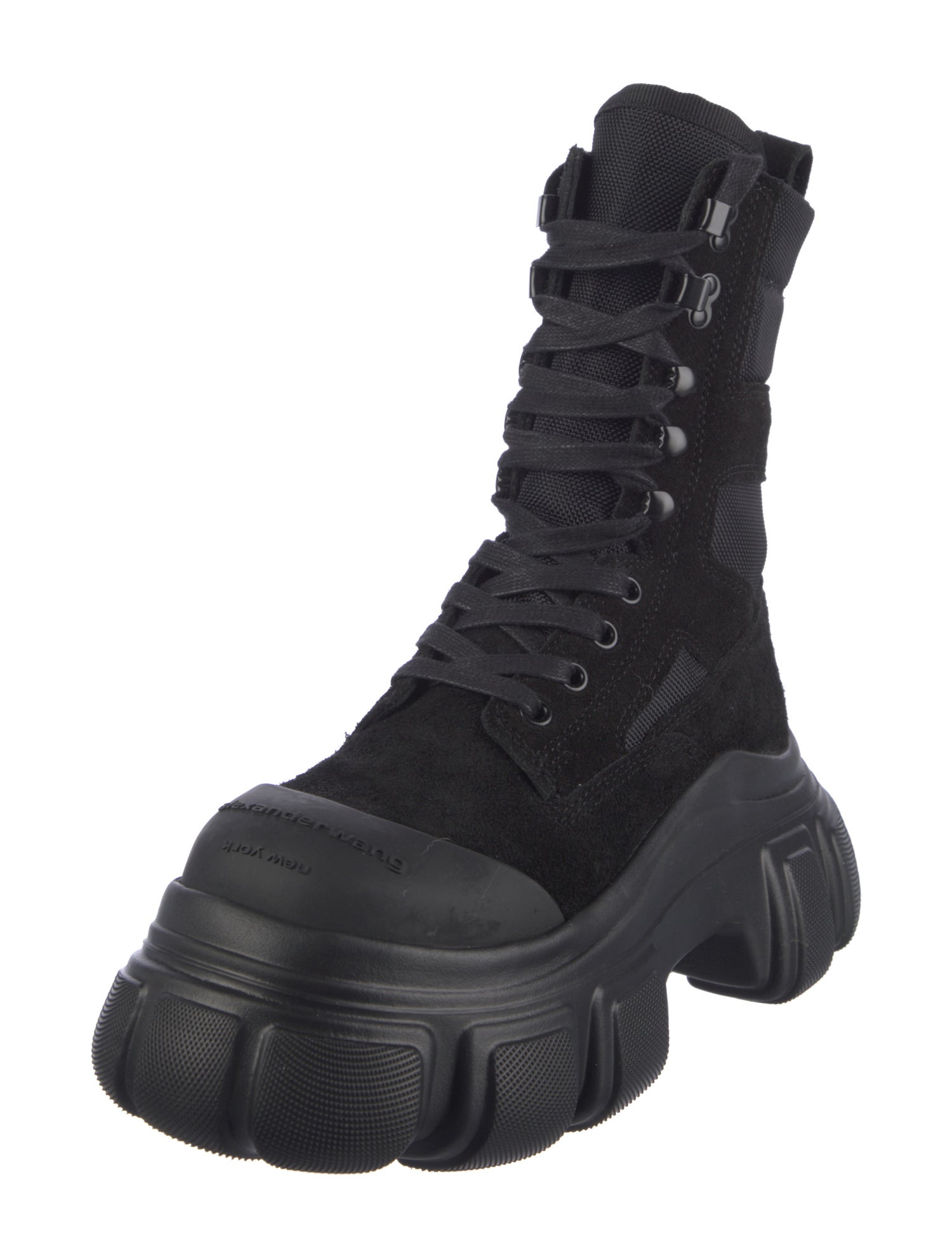 Alexander Wang Suede Combat Boots