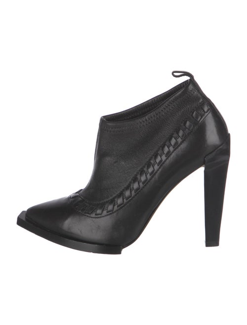 Alexander Wang Leather Whipstitch Trim Sock Boots