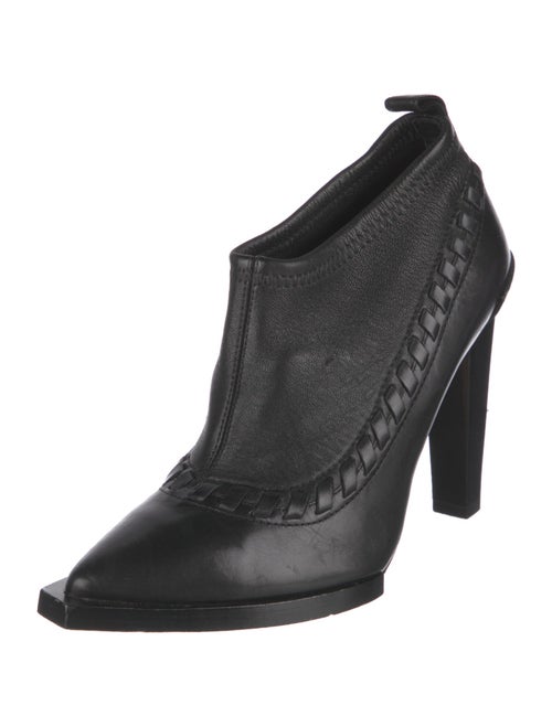 Alexander Wang Leather Whipstitch Trim Sock Boots