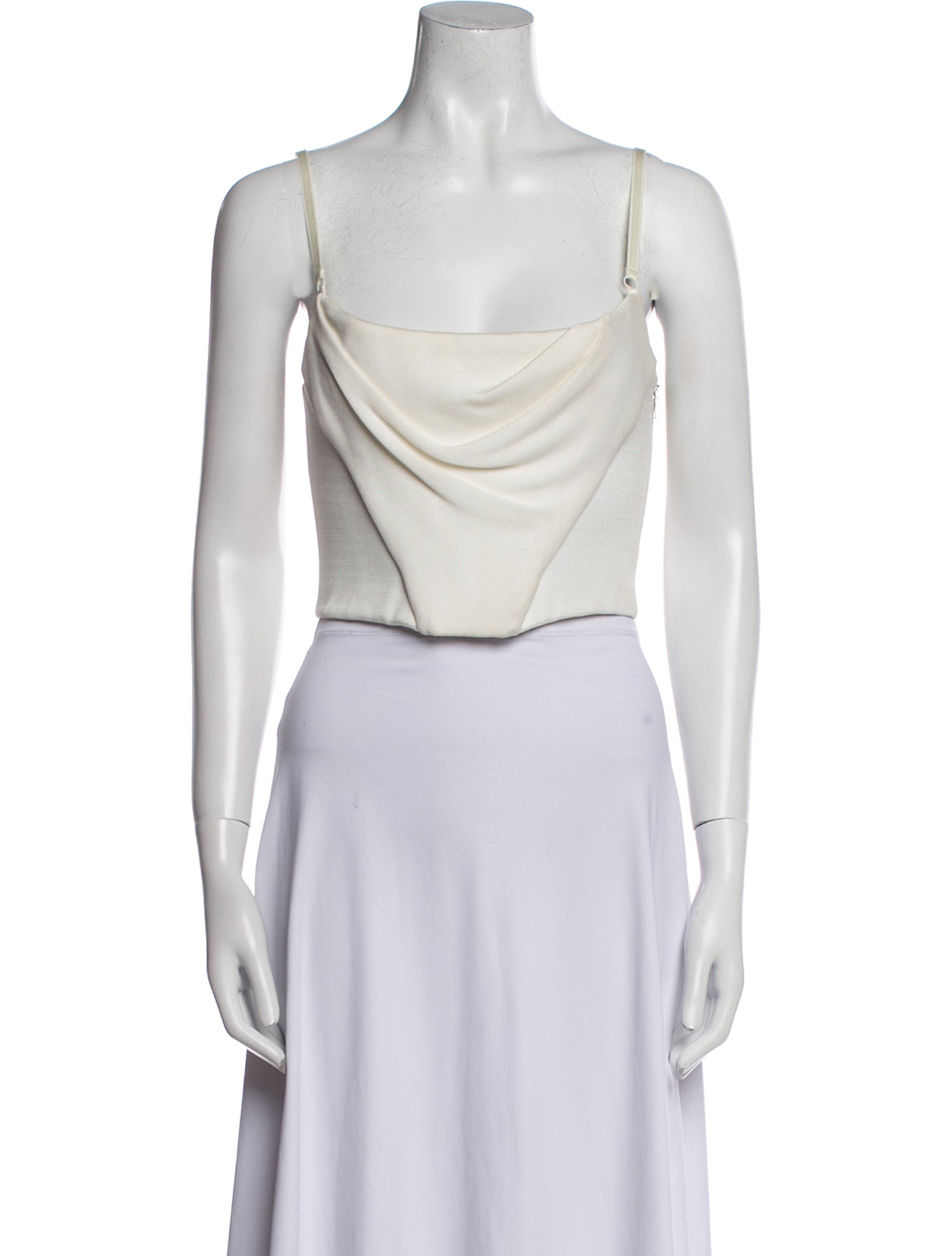 Alexander Wang Square Neckline Sleeveless Crop Top