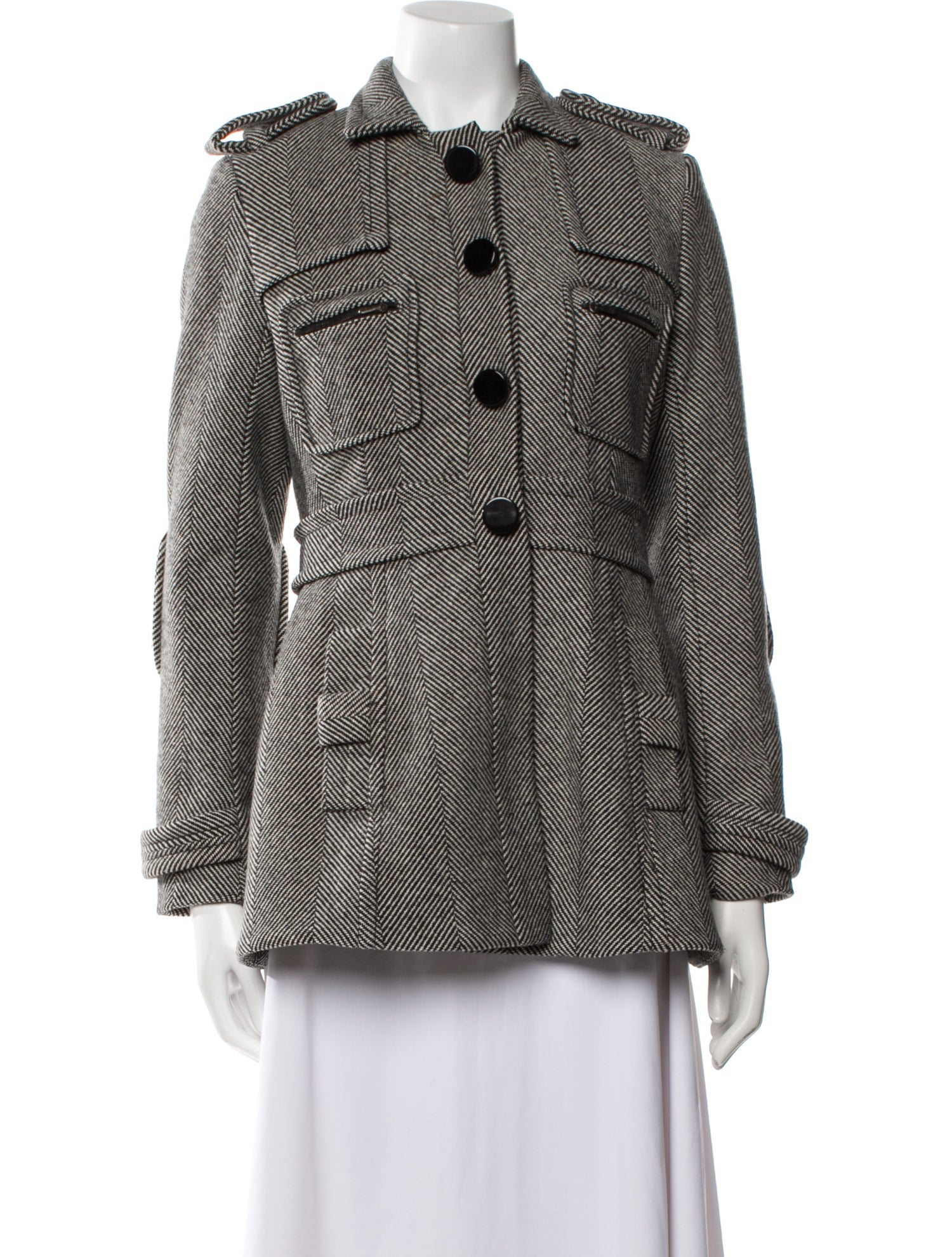 Alexander Wang Wool Striped Coat
