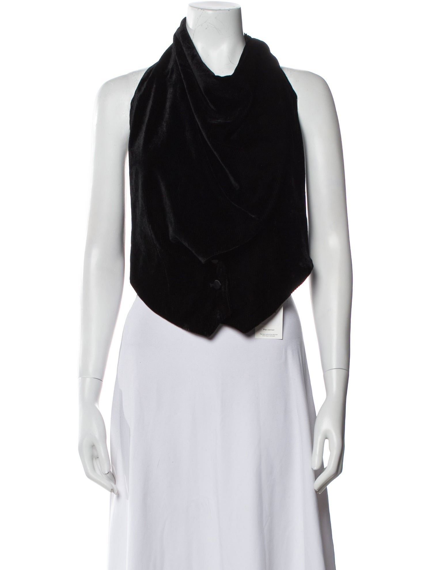 Alexander Wang Cowl Neck Sleeveless Crop Top