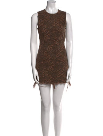 Alexander Wang Animal Print Mini Dress