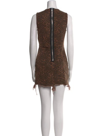 Alexander Wang Animal Print Mini Dress