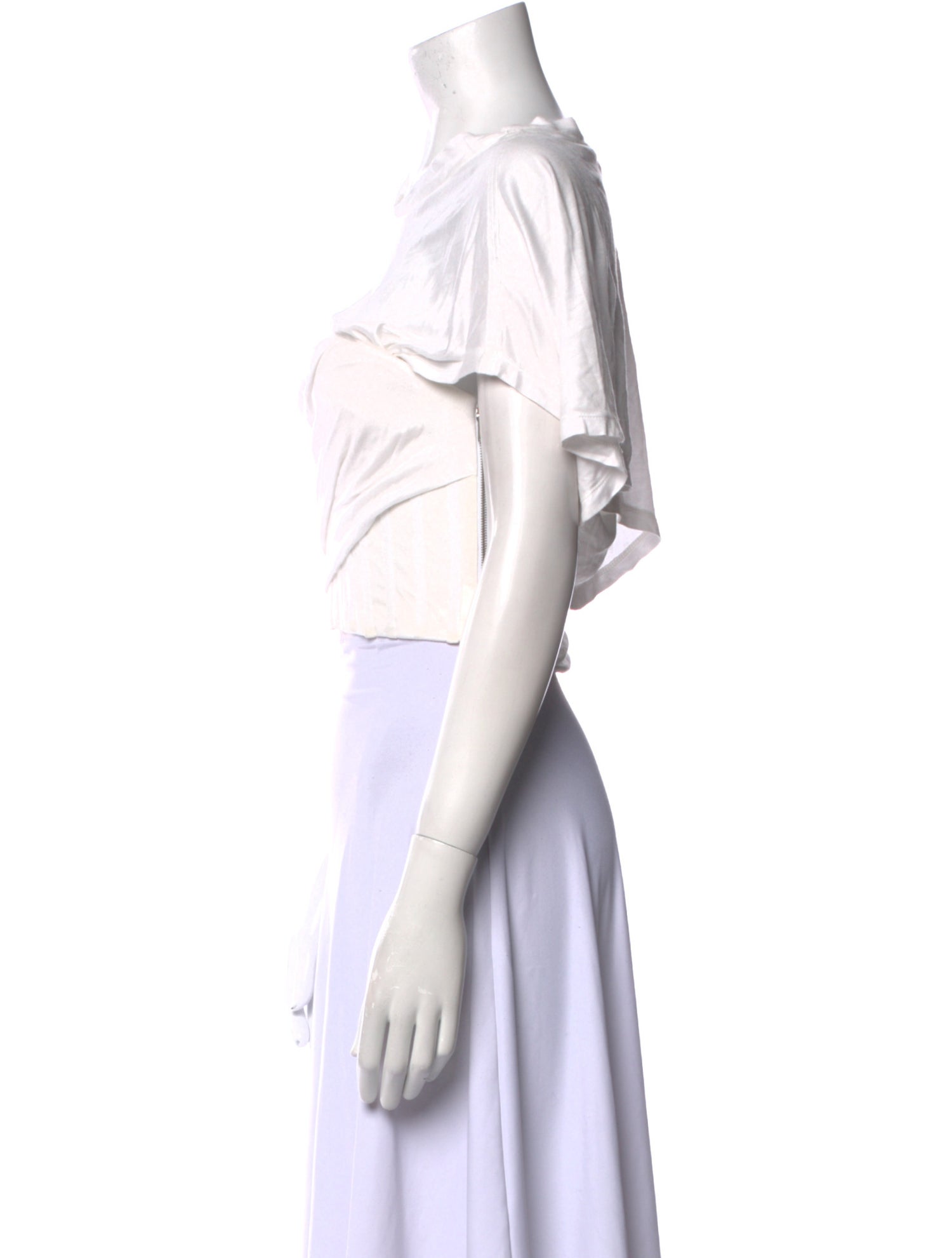 Alexander Wang Scoop Neck Short Sleeve Crop Top