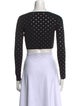 Alexander Wang Polka Dot Print V-Neck Crop Top