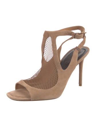 Alexander Wang Suede Mesh Accents Sandals
