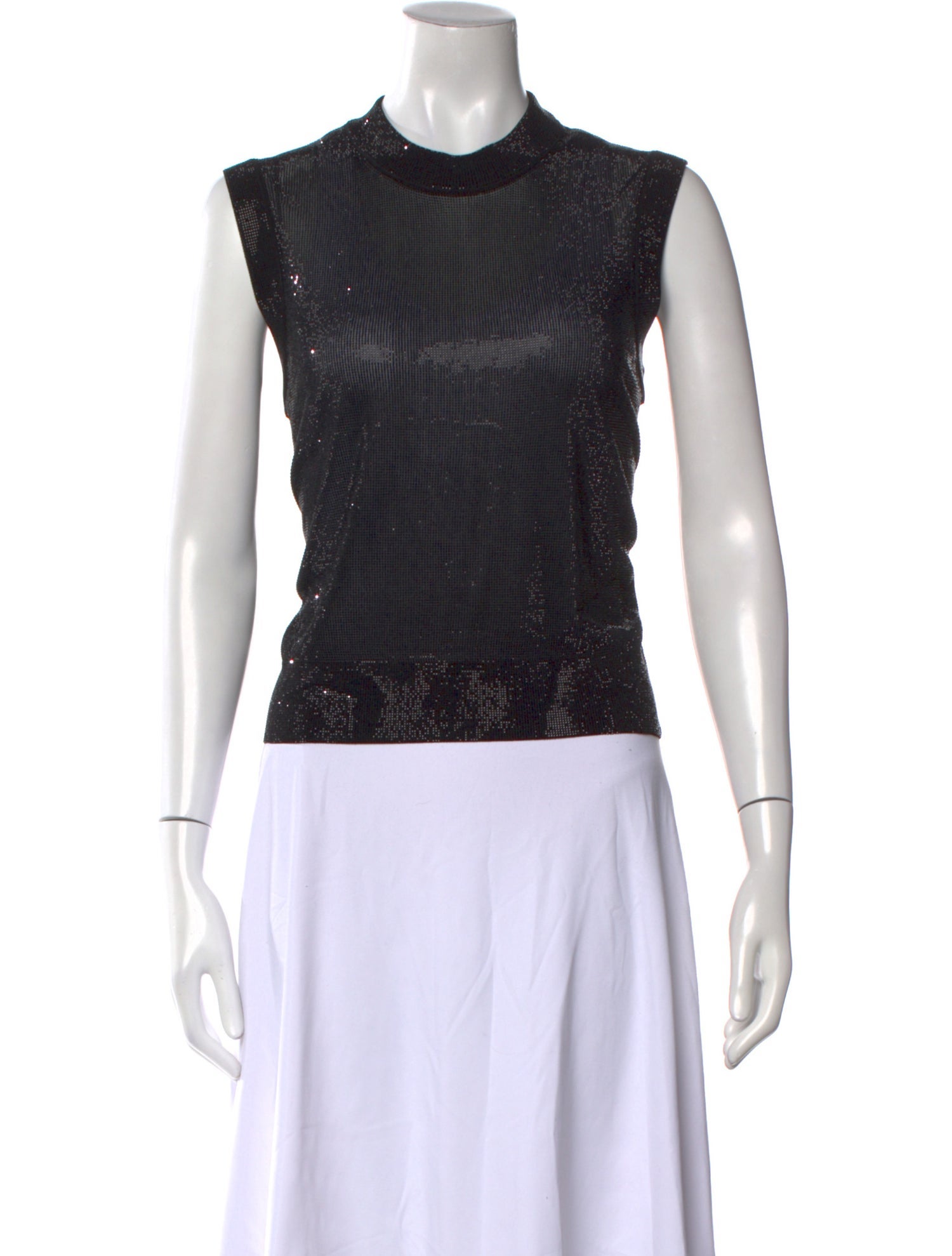 Alexander Wang Crew Neck Sleeveless Crop Top
