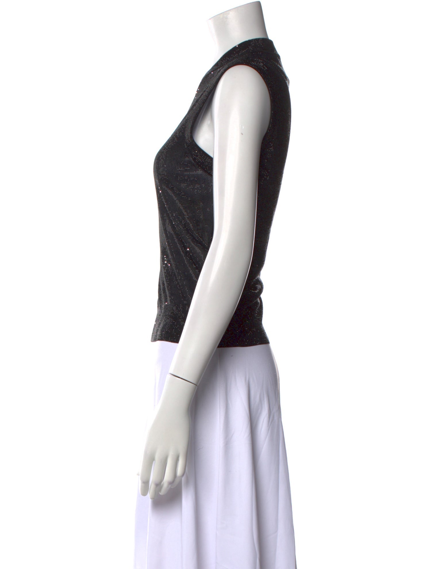 Alexander Wang Crew Neck Sleeveless Crop Top