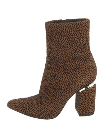 Alexander Wang Suede Animal Print Sock Boots