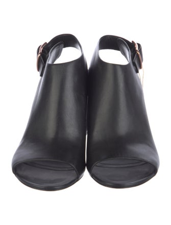 Alexander Wang Leather Cutout Accent Slingback Sandals