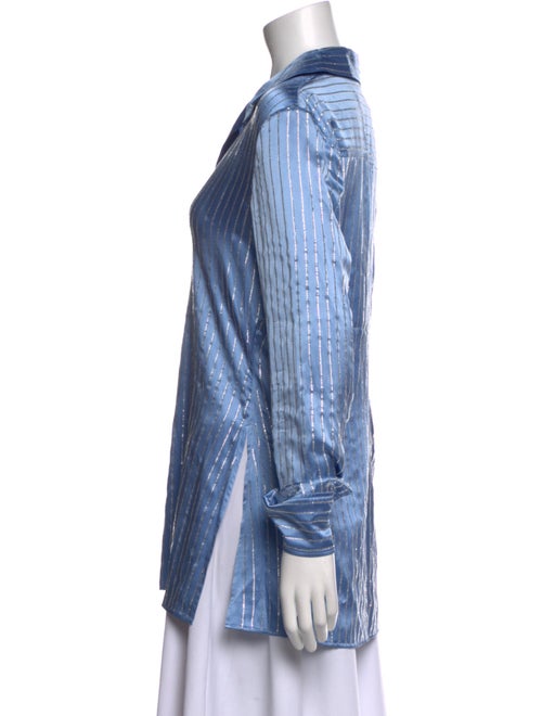 Alexander Wang Silk V-Neck Button-Up Top