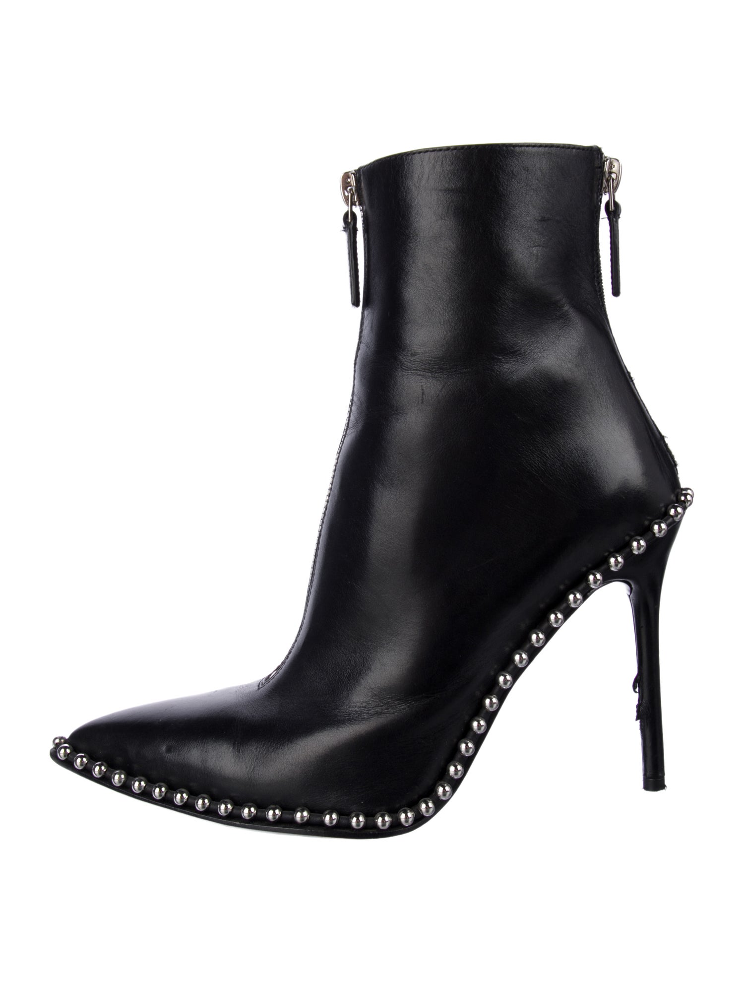 Alexander Wang Leather Studded Accents Boots