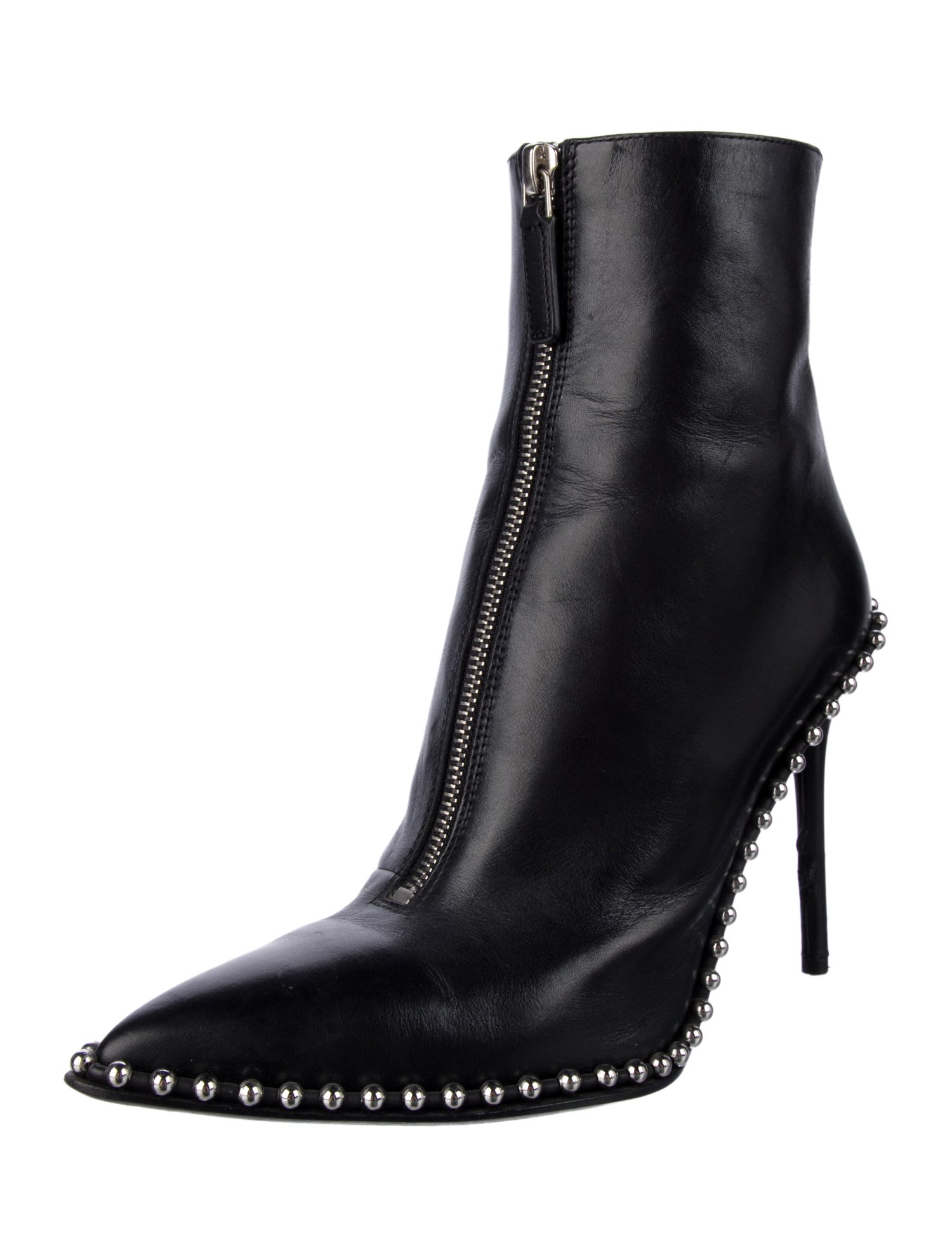 Alexander Wang Leather Studded Accents Boots