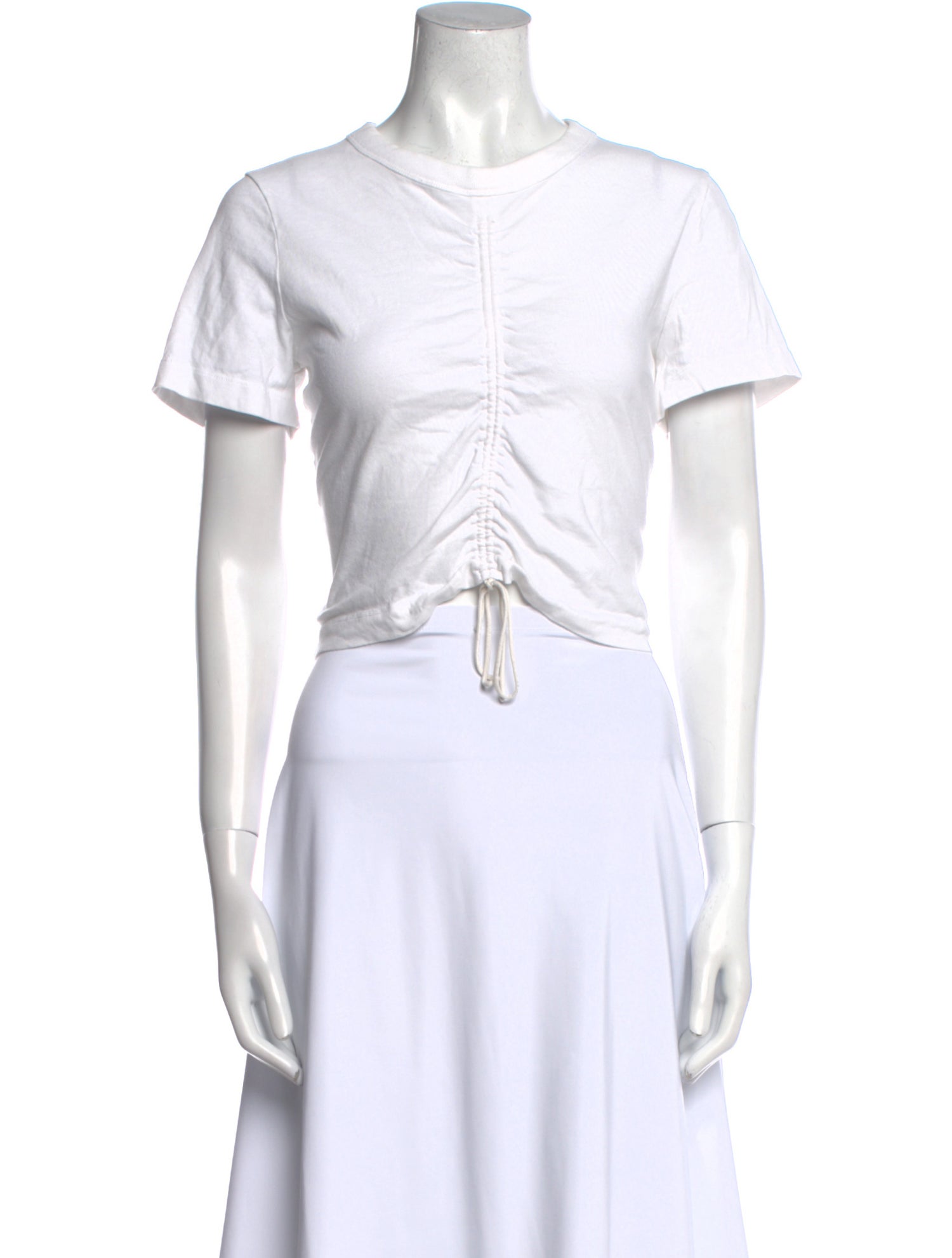 Alexander Wang Crew Neck Short Sleeve Crop Top