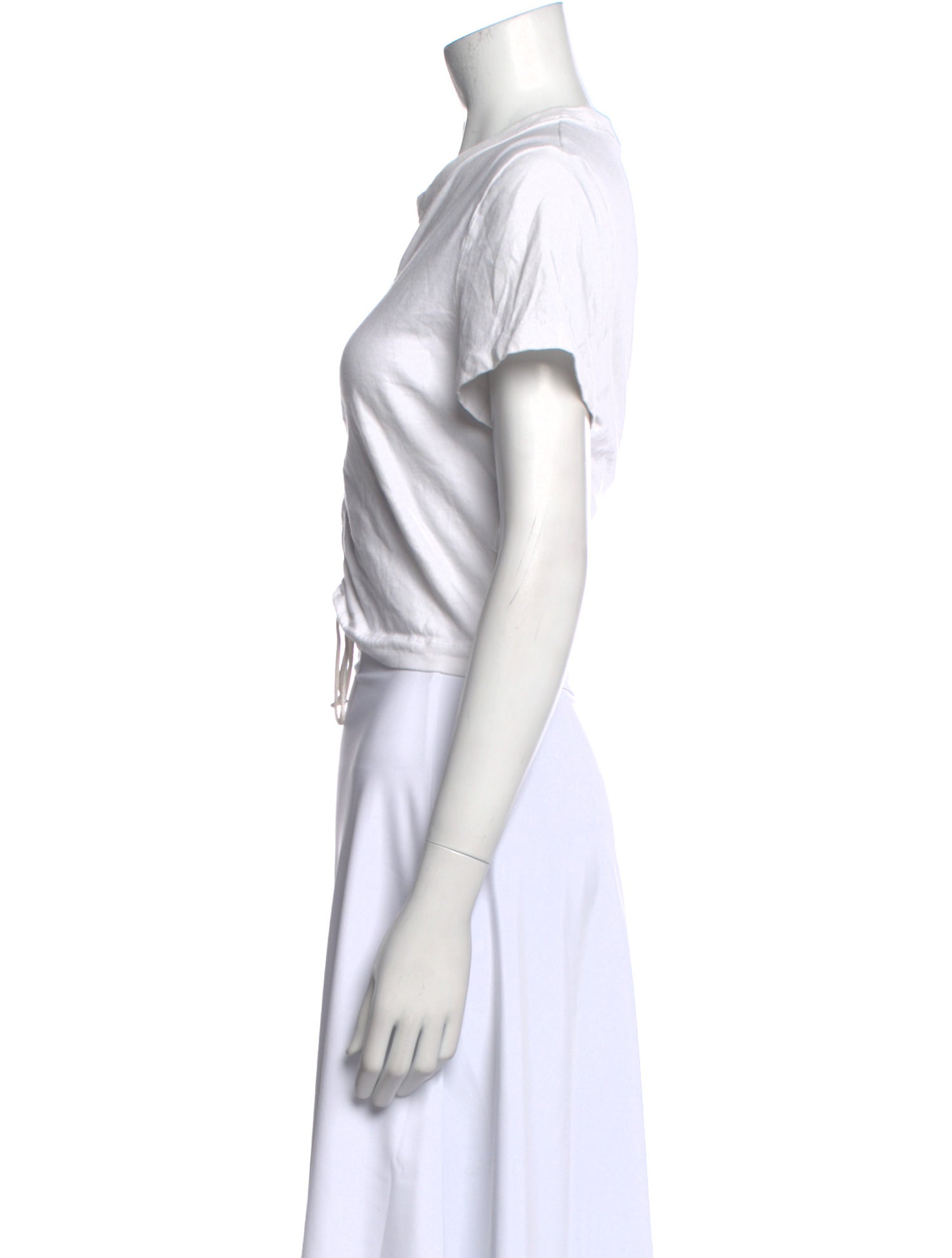 Alexander Wang Crew Neck Short Sleeve Crop Top