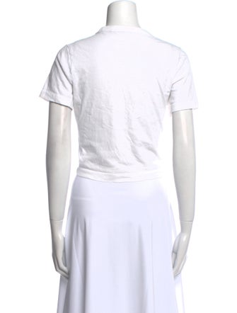 Alexander Wang Crew Neck Short Sleeve Crop Top